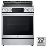 LG Studio LSES6338F Electric Range, 6.3 cu. ft. Capacity, 30 inch Exterior Width, True Convection, 5 Burners, Storage Drawer, Yes, Self Clean, 3,600 W Highest Element, Stainless Steel colour
