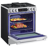 LG LSGL6335X Gas Range, 6.3 cu. ft. Capacity, 30 inch Exterior Width, Self Clean, Convection, 5 Burners, Storage Drawer, Air Fry, 20,000 BTU Highest Burner, Stainless Steel colour