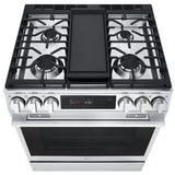 LG LSGL6335X Gas Range, 6.3 cu. ft. Capacity, 30 inch Exterior Width, Self Clean, Convection, 5 Burners, Storage Drawer, Air Fry, 20,000 BTU Highest Burner, Stainless Steel colour
