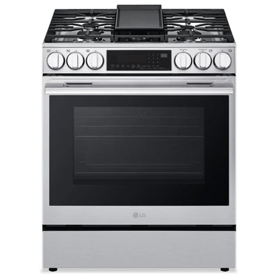 LG LSGL6335X Gas Range, 6.3 cu. ft. Capacity, 30 inch Exterior Width, Self Clean, Convection, 5 Burners, Storage Drawer, Air Fry, 20,000 BTU