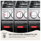 LG LSGL6335Z Gas Range, 6.3 cu. ft. Capacity, 30 inch Exterior Width, Self Clean, Convection, 5 Burners, Storage Drawer, Air Fry, 20,000 BTU Highest Burner, Black Stainless Steel colour