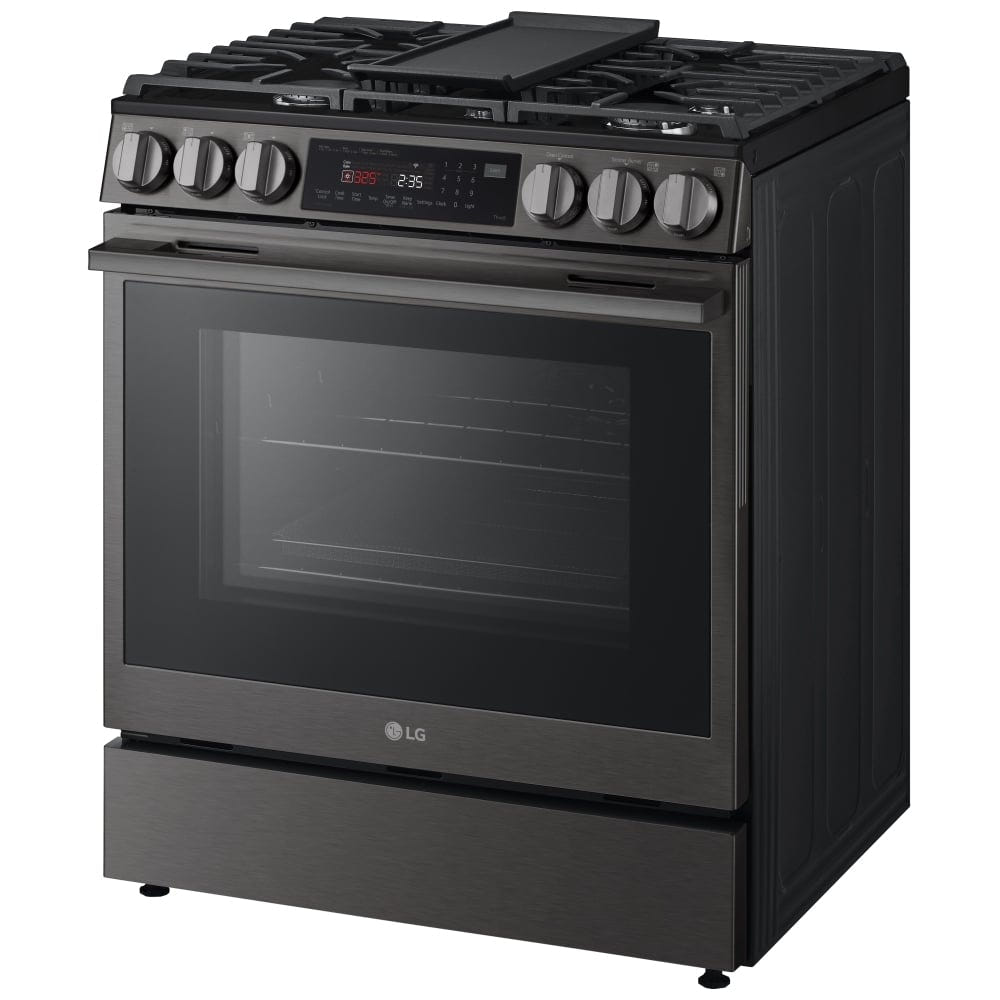 LG LSGL6335Z Gas Range, 6.3 cu. ft. Capacity, 30 inch Exterior Width, Self Clean, Convection, 5 Burners, Storage Drawer, Air Fry