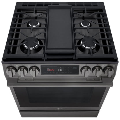 LG LSGL6335Z Gas Range, 6.3 cu. ft. Capacity, 30 inch Exterior Width, Self Clean, Convection, 5 Burners, Storage Drawer, Air Fry