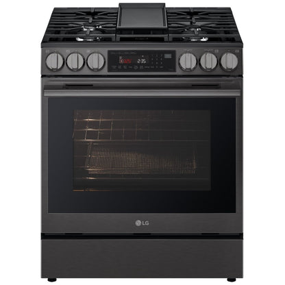 LG LSGL6335Z Gas Range, 6.3 cu. ft. Capacity, 30 inch Exterior Width, Self Clean, Convection, 5 Burners, Storage Drawer, Air Fry