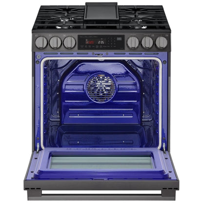 LG LSGL6335Z Gas Range, 6.3 cu. ft. Capacity, 30 inch Exterior Width, Self Clean, Convection, 5 Burners, Storage Drawer, Air Fry