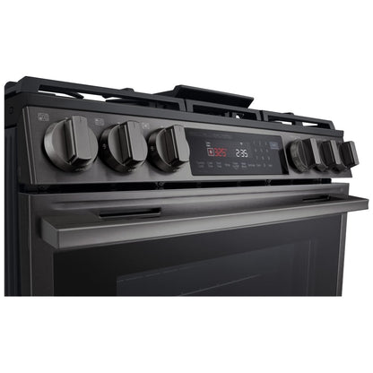 LG LSGL6335Z Gas Range, 6.3 cu. ft. Capacity, 30 inch Exterior Width, Self Clean, Convection, 5 Burners, Storage Drawer, Air Fry