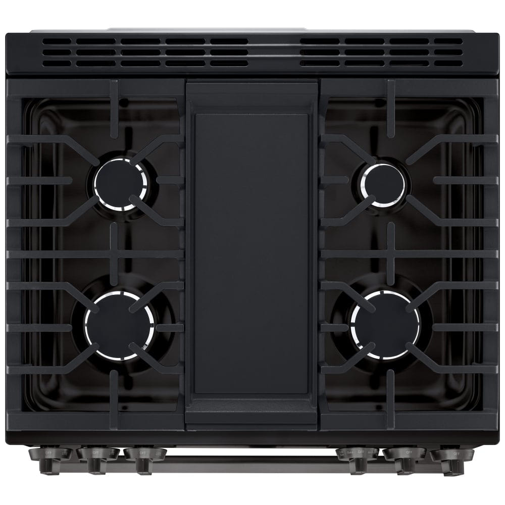 LG LSGL6335Z Gas Range, 6.3 cu. ft. Capacity, 30 inch Exterior Width, Self Clean, Convection, 5 Burners, Storage Drawer, Air Fry