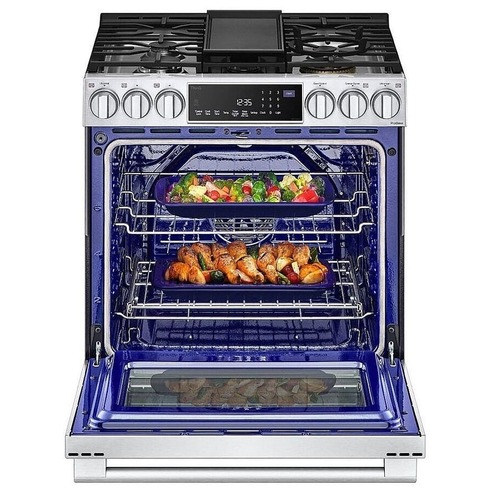 LG Studio 6.3 cu. ft. InstaView Gas Slide-in Range with ProBake Convection & Air Fry LSGS6338F