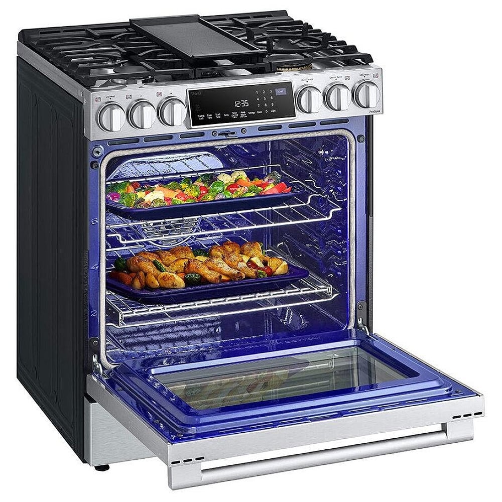 LG Studio 6.3 cu. ft. InstaView Gas Slide-in Range with ProBake Convection & Air Fry LSGS6338F