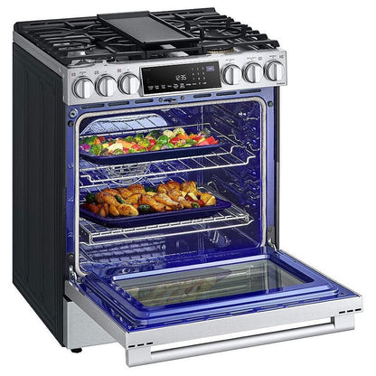 LG Studio 6.3 cu. ft. InstaView Gas Slide-in Range with ProBake Convection & Air Fry LSGS6338F