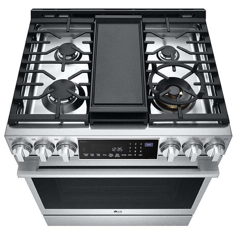 LG Studio 6.3 cu. ft. InstaView Gas Slide-in Range with ProBake Convection & Air Fry LSGS6338F