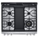 LG Studio LSGS6338F Gas Range, 6.3 cu. ft. Capacity, 30 inch Exterior Width, Self Clean, True Convection, Storage Drawer, Yes, 22,000 BTU Highest Burner, Stainless Steel colour