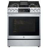 LG Studio LSGS6338F Gas Range, 6.3 cu. ft. Capacity, 30 inch Exterior Width, Self Clean, True Convection, Storage Drawer, Yes, 22,000 BTU Highest Burner, Stainless Steel colour