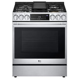 LG Studio LSGS6338F Gas Range, 6.3 cu. ft. Capacity, 30 inch Exterior Width, Self Clean, True Convection, Storage Drawer, Yes, 22,000 BTU Highest Burner, Stainless Steel colour