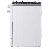 LG Studio Essence White 6.3 cu.ft. Gas Slide-in Range with InstaView LSGS6338N right side view