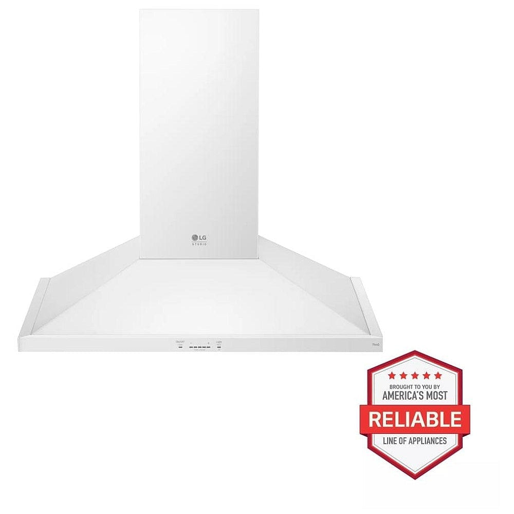 LG Studio Essence White 30" Wall Mount Chimney Range Hoods LSHD3080N