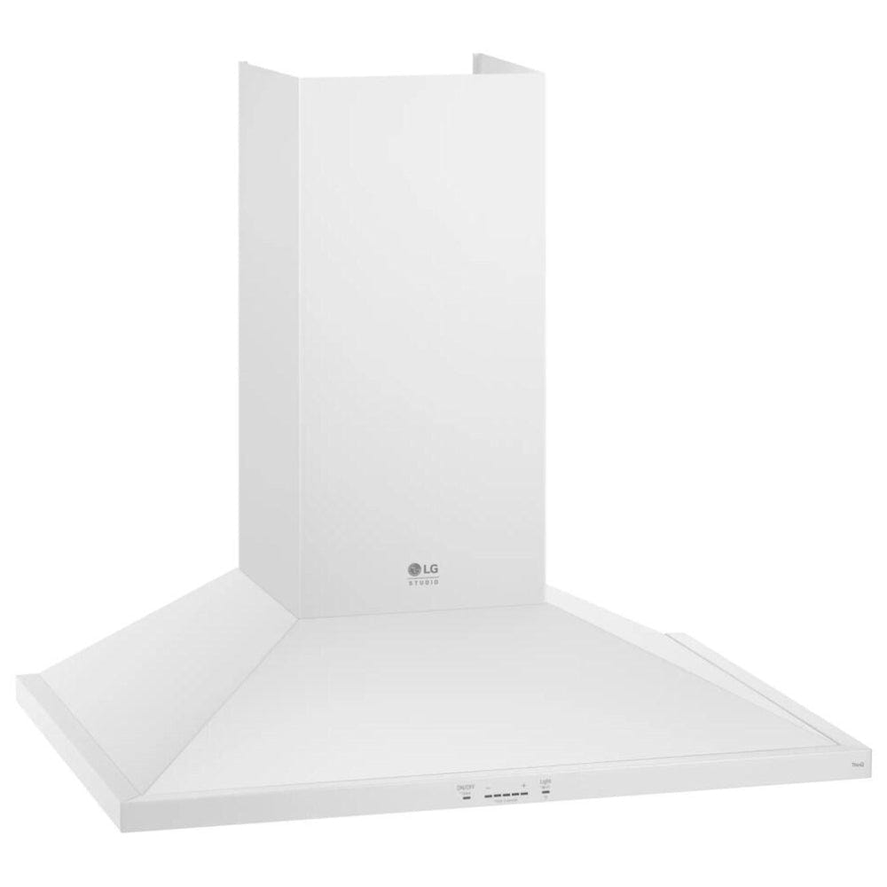 LG Studio Essence White 30" Wall Mount Chimney Range Hoods LSHD3080N