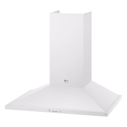 LG STUDIO Essence White 30 英寸壁挂式烟囱抽油烟机 LSHD3080N