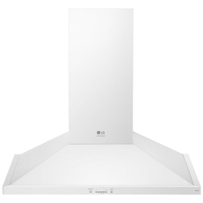 LG Studio Essence White 30" Wall Mount Chimney Range Hoods LSHD3080N