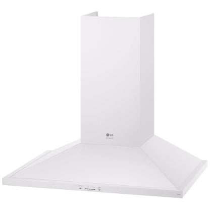 LG Studio Essence White 30" Wall Mount Chimney Range Hoods LSHD3080N