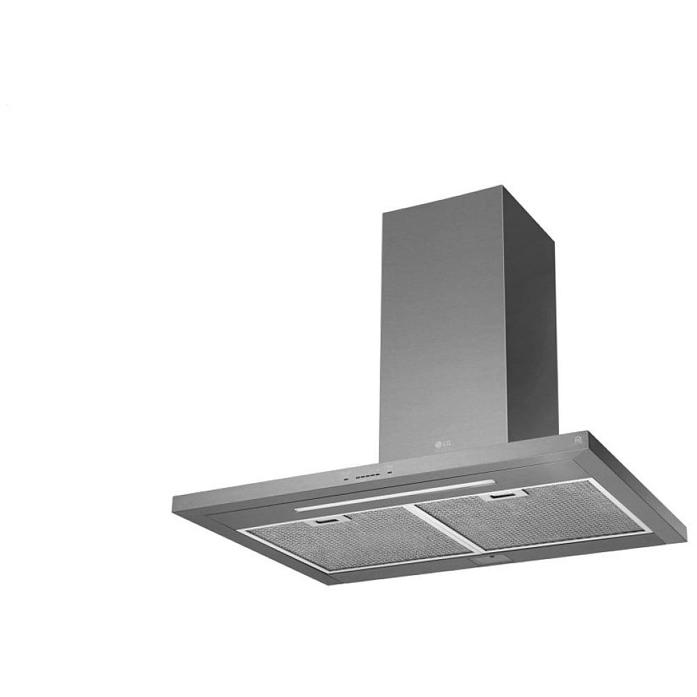 LG Studio LSHD3080ST Range Hood, 30 inch Exterior Width, Chimney, Wall Mounted, 600 CFM, Outside / Ducting, LED, Dishwasher Safe Filters