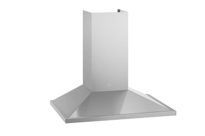 LG Studio LSHD3080ST Range Hood, 30 inch Exterior Width, Chimney, Wall Mounted, 600 CFM, Outside / Ducting, LED, Dishwasher Safe Filters