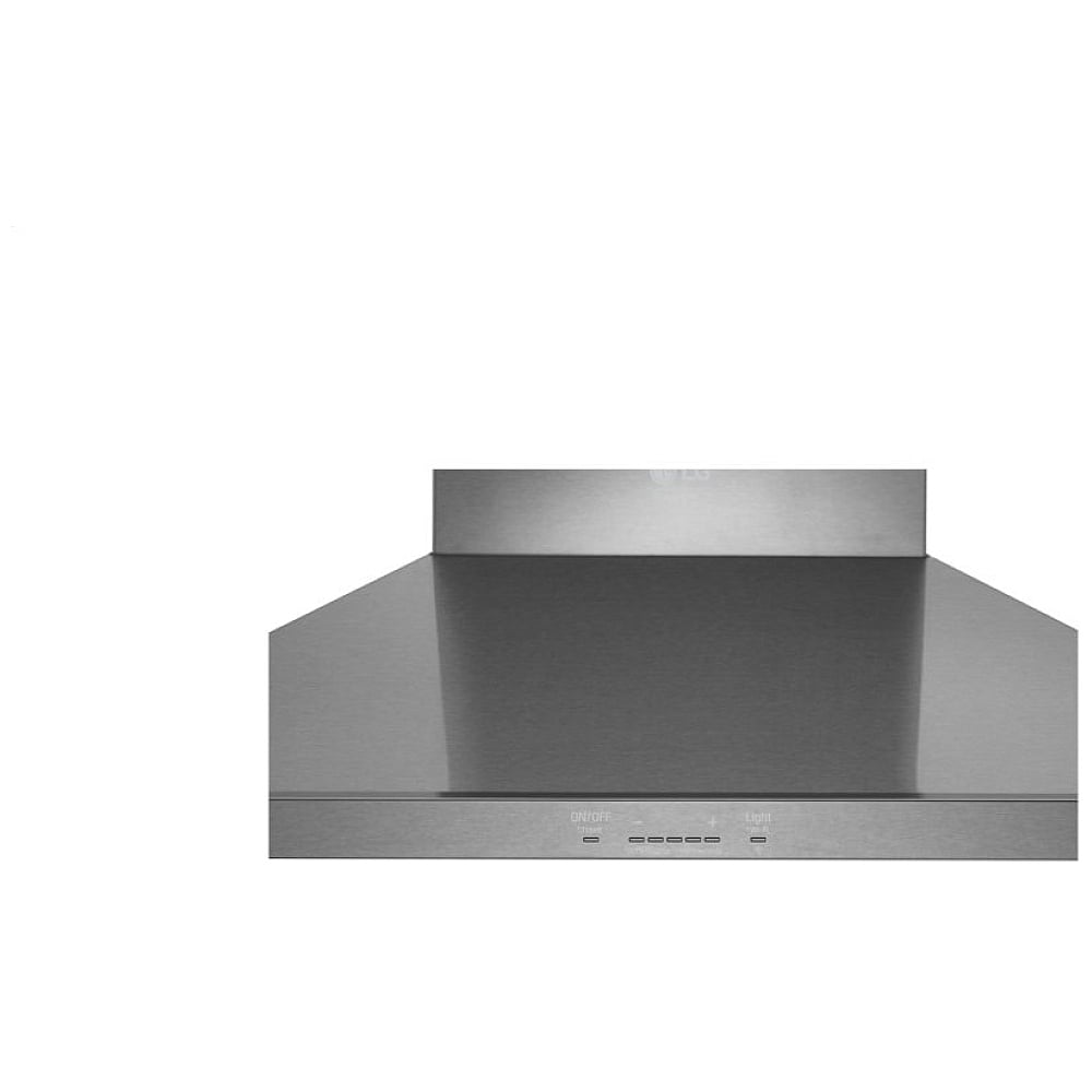 LG Studio LSHD3080ST Range Hood, 30 inch Exterior Width, Chimney, Wall Mounted, 600 CFM, Outside / Ducting, LED, Dishwasher Safe Filters