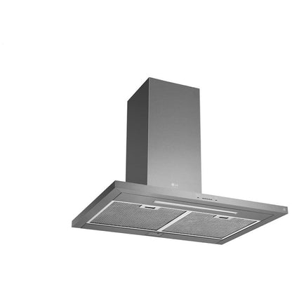 LG Studio LSHD3080ST Range Hood, 30 inch Exterior Width, Chimney, Wall Mounted, 600 CFM, Outside / Ducting, LED, Dishwasher Safe Filters