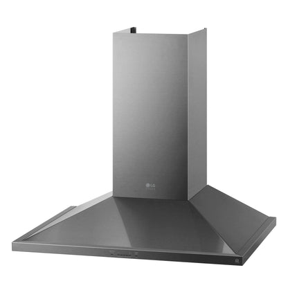 LG Studio LSHD3080ST 抽油烟机，30 英寸外部宽度，烟囱，壁挂式，600 CFM，外部/管道，LED，洗碗机安全过滤器，铝网，不锈钢色，含鼓风机