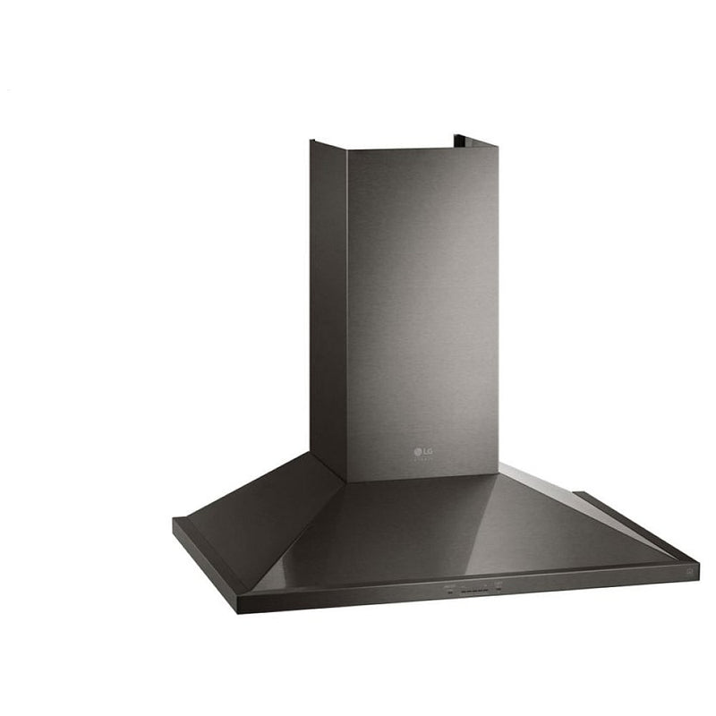 LG Studio LSHD3089BD Range Hood, 30 inch Exterior Width, Wall Mounted, 600 CFM, LED, Aluminum Mesh Filter, Black Stainless Steel colour
