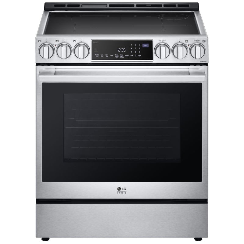 LG Studio LSIS6338F Induction Range, 6.3 cu. ft. Capacity, 30 inch Exterior Width, True Convection, 5 Burners, Storage Drawer, Yes, Self Clean, 4,300 W Highest Element, Stainless Steel colour