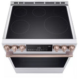 LG Studio LSIS6338NE Induction Range, 6.3 cu. ft. Capacity, 30 inch Exterior Width, True Convection, 5 Burners, Storage Drawer, Yes, Self Clean, 4,300 W Highest Element, Essence White colour