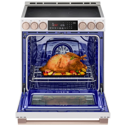 LG Studio Essence White 6.3 cu. ft. Induction Slide-in Ranges with InstaView LSIS6338NE