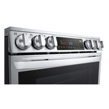 LG LSIL6336F 6.3 cu. ft. Smart Induction Slide-in Range with InstaView, ProBake Convection, Air Fry & Air Sous Vide control panel knob view