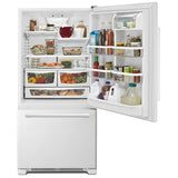 Maytag MBB1957FEW Bottom Freezer Refrigerator, 30 inch Width, ENERGY STAR Certified, 18.67 cu. ft. Capacity, White colour