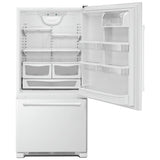 Maytag MBB1957FEW Bottom Freezer Refrigerator, 30 inch Width, ENERGY STAR Certified, 18.67 cu. ft. Capacity, White colour
