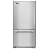 Maytag MBL1957FEZ Bottom Freezer Refrigerator, 30 inch Width, Optional Ice Maker (Special Order), ENERGY STAR Certified, 18.67 cu. ft. Capacity, Stainless Steel colour
