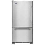 Maytag MBL1957FEZ Bottom Freezer Refrigerator, 30 inch Width, Optional Ice Maker (Special Order), ENERGY STAR Certified, 18.67 cu. ft. Capacity, Stainless Steel colour