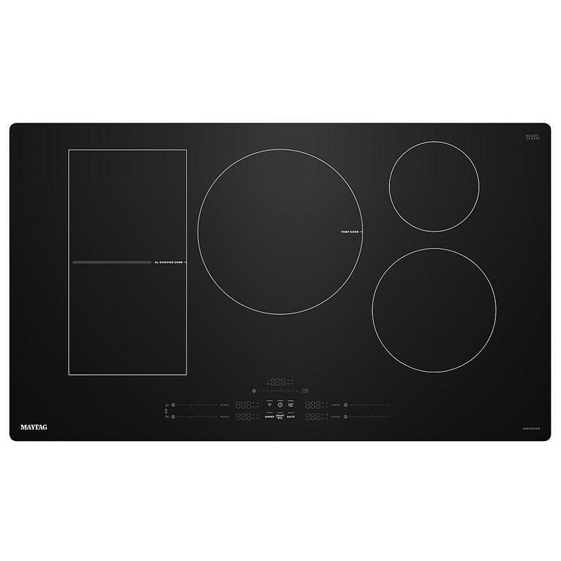 Maytag MCIT8036SB Induction Cooktop, 36 inch Exterior Width, 5 Burners, 3,700 W Highest Element, Black colour