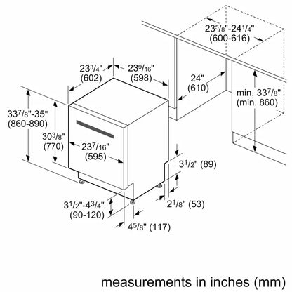 500 系列，洗碗机，60 厘米，拉丝钢防指纹 SHP55CM5N