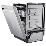 Midea MDB2324PST Dishwasher, 24 inch Exterior Width, 52 dB Decibel Level, Fully Integrated, 4 Wash Cycles, 14 Capacity (Place Settings), 3 Loading Racks, Wifi Enabled, Stainless Steel colour