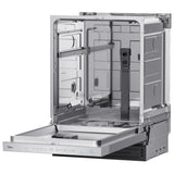 Midea MDB2324PST Dishwasher, 24 inch Exterior Width, 52 dB Decibel Level, Fully Integrated, 4 Wash Cycles, 14 Capacity (Place Settings), 3 Loading Racks, Wifi Enabled, Stainless Steel colour