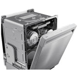 Midea MDB2324PST Dishwasher, 24 inch Exterior Width, 52 dB Decibel Level, Fully Integrated, 4 Wash Cycles, 14 Capacity (Place Settings), 3 Loading Racks, Wifi Enabled, Stainless Steel colour