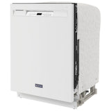 Maytag MDB4949SKW Dishwasher, 24 inch Exterior Width, 50 dB Decibel Level, Full Console, Stainless Interior, 5 Wash Cycles, 14 Capacity (Place Settings), Hard Food Disposal, 2 Loading Racks, White colour