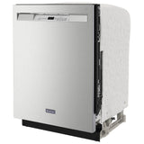 Maytag MDB4949SKZ Dishwasher, 24 inch Exterior Width, 50 dB Decibel Level, Full Console, Stainless Interior, 5 Wash Cycles, 14 Capacity (Place Settings), Hard Food Disposal, 2 Loading Racks, Stainless Steel colour