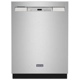 Maytag MDB4949SKZ Dishwasher, 24 inch Exterior Width, 50 dB Decibel Level, Full Console, Stainless Interior, 5 Wash Cycles, 14 Capacity (Place Settings), Hard Food Disposal, 2 Loading Racks, Stainless Steel colour