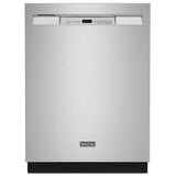 Maytag MDB4949SKZ Dishwasher, 24 inch Exterior Width, 50 dB Decibel Level, Full Console, Stainless Interior, 5 Wash Cycles, 14 Capacity (Place Settings), Hard Food Disposal, 2 Loading Racks, Stainless Steel colour