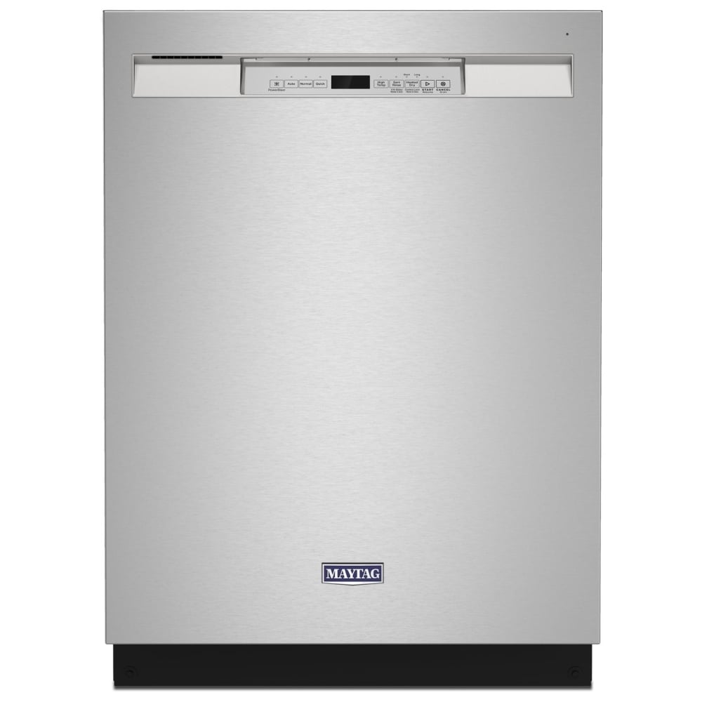 Maytag MDB4949SKZ Dishwasher, 24 inch Exterior Width, 50 dB Decibel Level, Full Console, Stainless Interior, 5 Wash Cycles, 14 Capacity (Place Settings), Hard Food Disposal, 2 Loading Racks, Stainless Steel colour
