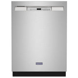 Maytag MDB4949SKZ Dishwasher, 24 inch Exterior Width, 50 dB Decibel Level, Full Console, Stainless Interior, 5 Wash Cycles, 14 Capacity (Place Settings), Hard Food Disposal, 2 Loading Racks, Stainless Steel colour