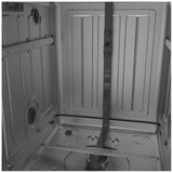 Midea MDF24P1AST Dishwasher, 24 inch Exterior Width, 52 dB Decibel Level, Full Console, Stainless Interior, 4 Wash Cycles, 14 Capacity (Place Settings), Hard Food Disposal, 2 Loading Racks, Wifi Enabled, Stainless Steel colour